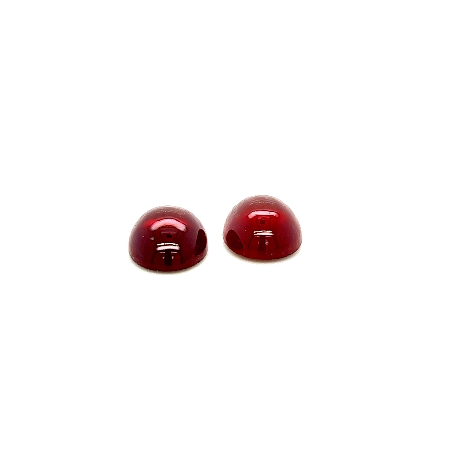 Granate Paar rund gemugelt (Hessonite, Cabochons)