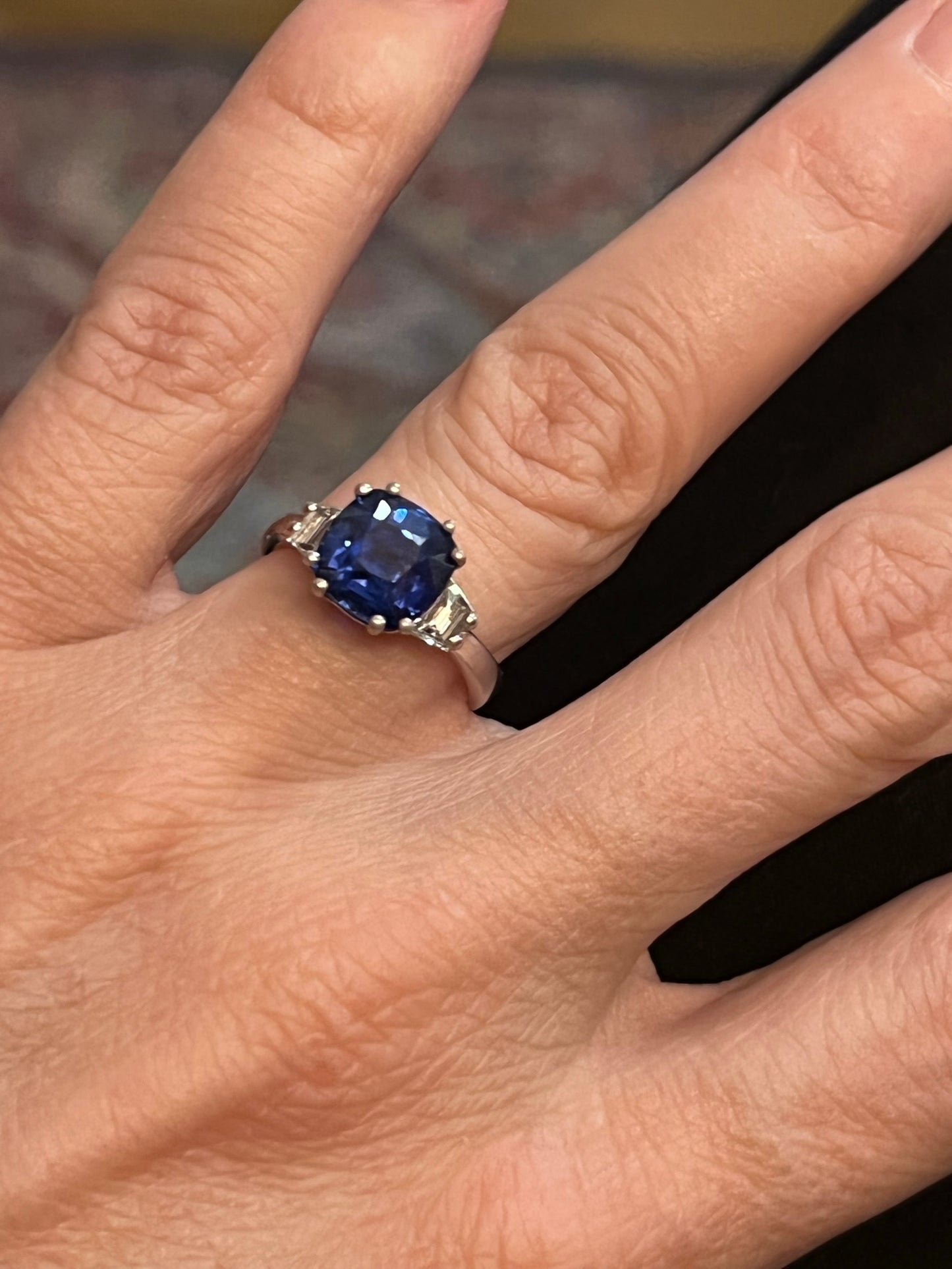 Saphirring mit Diamanten WG750